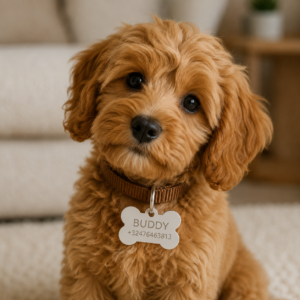 🐶Hondennaamplaatje met gepersonaliseerde tekst (ENKEL VOORKANT)