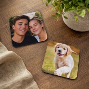 Gepersonaliseerde onderleggers met eigen foto 4/6 of 8 stuks!